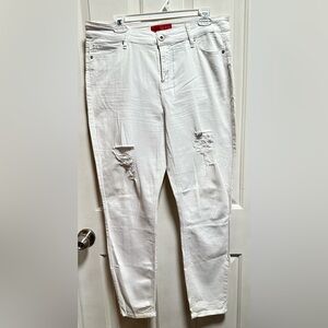 Guess White Distressed Women Jeggings